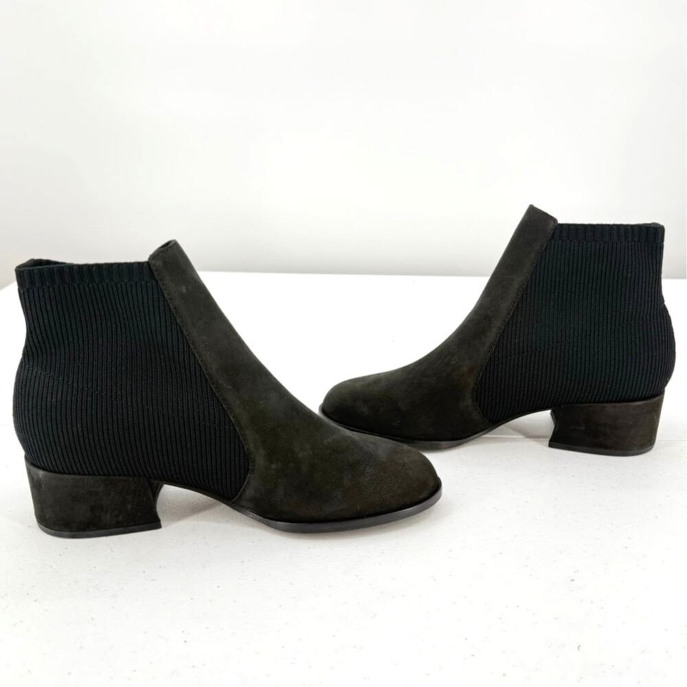 NEW Eileen Fisher Women's Black/Smoke Aesop Knit Bootie Boots Shoes Size 6